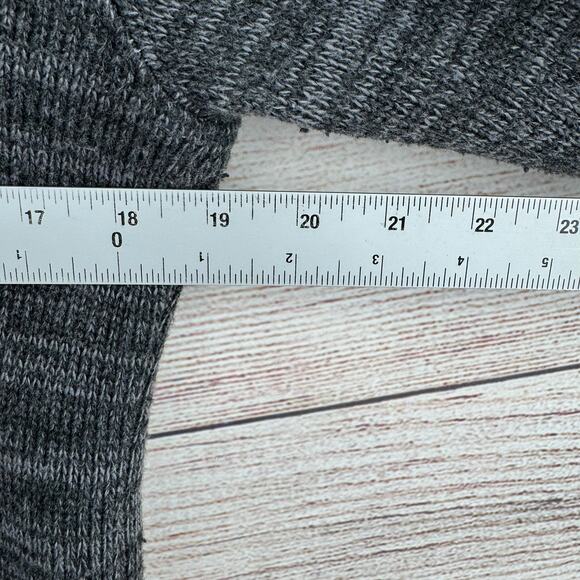 Bench Wool Knit Full Zip Hoodie Sweatshirt Womens Large Dark Gray - Picture 11 of 12